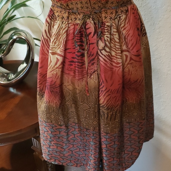 Band of Gypsies red, orange, & brown summer dress - Picture 6 of 7